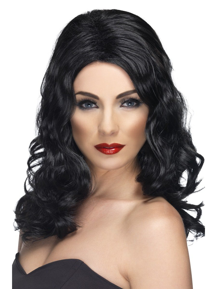 Glamorous Wig Black Wholesale Smiffys Wholesale Smiffys Trade EU