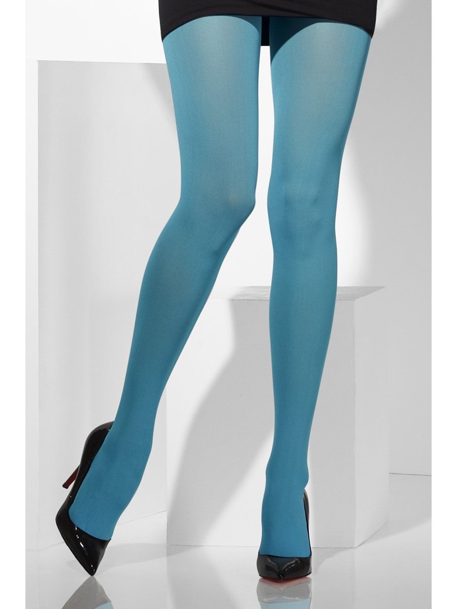 Opaque Teal Colored Tights