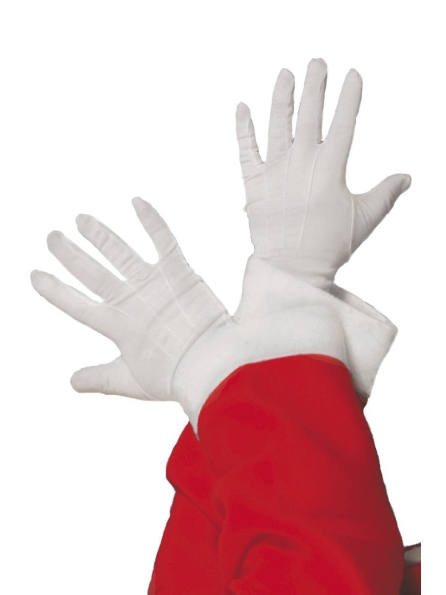 Child White Costume Gloves ~ KIDS HALLOWEEN SUPERHERO CLOWN SANTA BAND  GLOVES